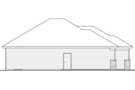 Exterior - Other Elevation for Ranch House Plan #124-1003 - 3 bed, 2 bath
