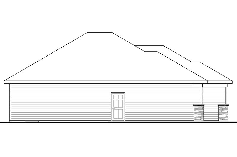 Architectural House Design - Exterior - Other Elevation for Ranch House Plan #124-1003 - 3 bed, 2 bath