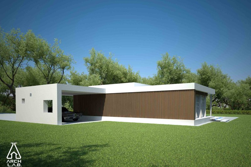 House Blueprint - Exterior - Other Elevation 8 for Modern House Plan #552-2 - 3 bed, 2 bath