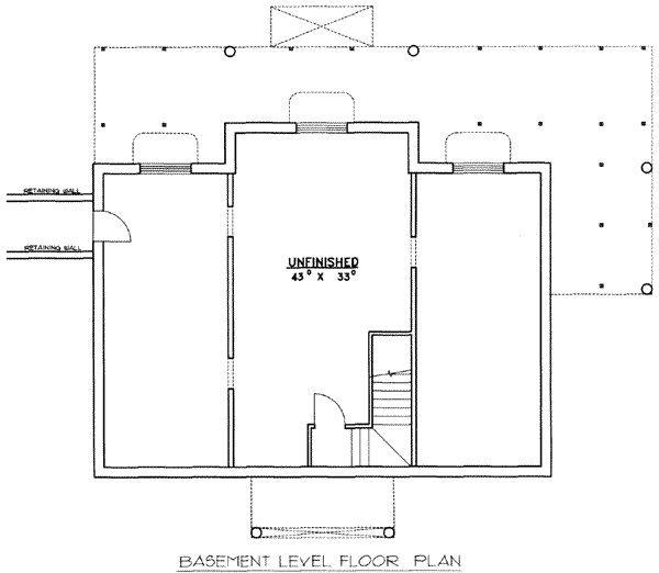 House Design - Log Floor Plan - Lower Floor Plan #117-497