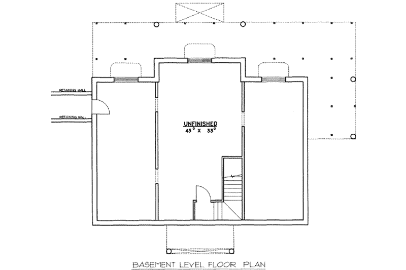 Home Plan - Floor Plan - Lower Floor for Log House Plan #117-497 - 3 bed, 2.5 bath