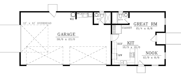 Architectural House Design - Country Floor Plan - Main Floor Plan #1-117