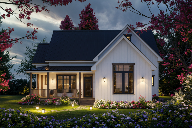 Home Plan - Exterior - Front Elevation 3 for Farmhouse House Plan #54-673 - 3 bed, 2 bath