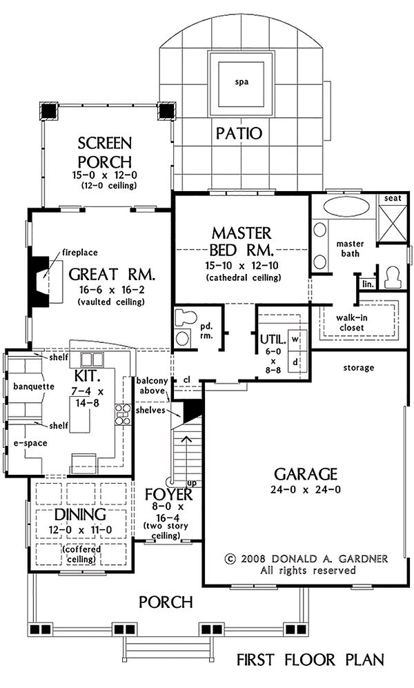 Architectural House Design - Bungalow Floor Plan - Main Floor Plan #929-38