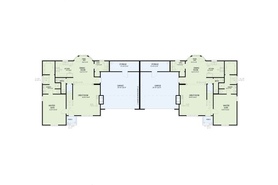 Floor Plan - Main Floor for Traditional House Plan #17-2026 - 3 bed, 2.5 bath