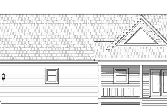 Exterior - Rear Elevation for Country House Plan #932-60 - 2 bed, 2 bath