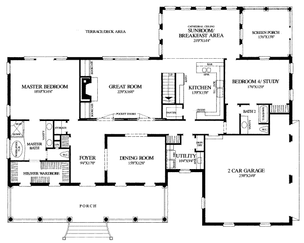 Country Floor Plan - Main Floor Plan #137-141