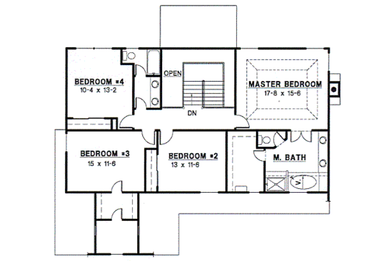 Traditional Style House Plan - 4 Beds 2.5 Baths 2602 Sq/Ft Plan #67-534 ...