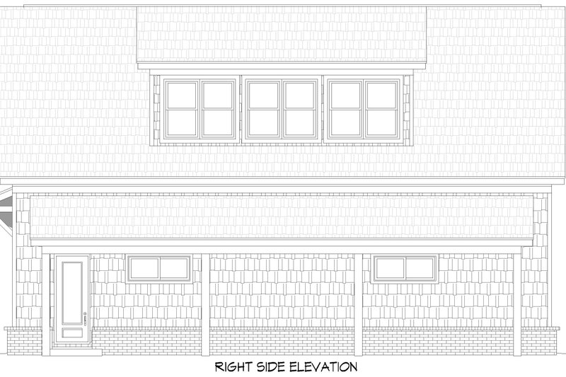 House Blueprint - Exterior - Other Elevation 1 for Country House Plan #932-1404 - 1 bed, 1 bath
