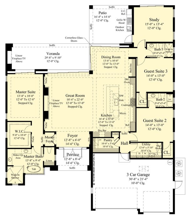 Home Plan - Contemporary Floor Plan - Main Floor Plan #930-536