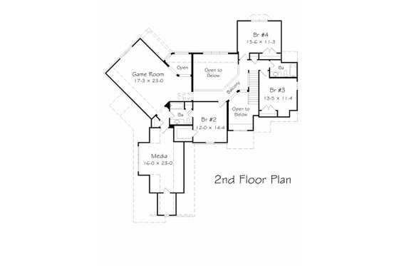 Floor Plan - Upper Floor House Plan #329-381 - 4 bed, 2.5 bath