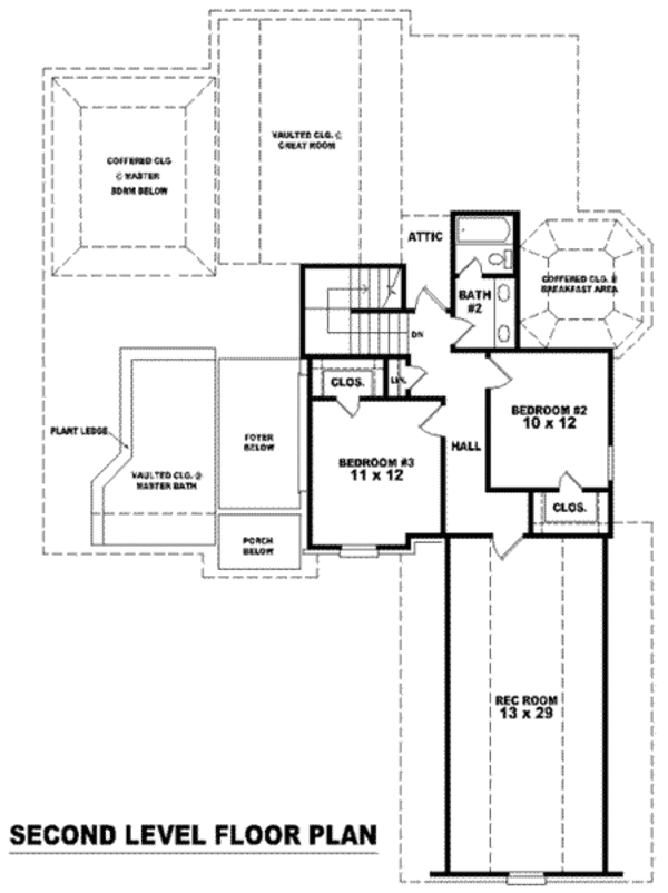 European Floor Plan - Upper Floor Plan #81-1158