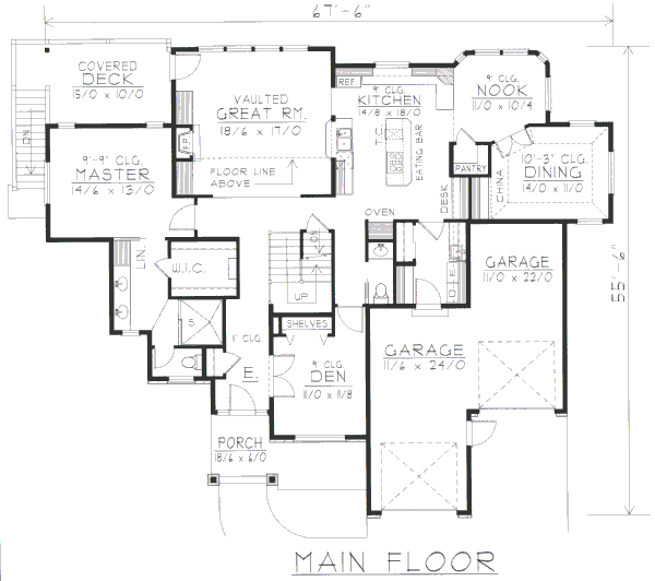 Mediterranean Floor Plan - Main Floor Plan #112-156