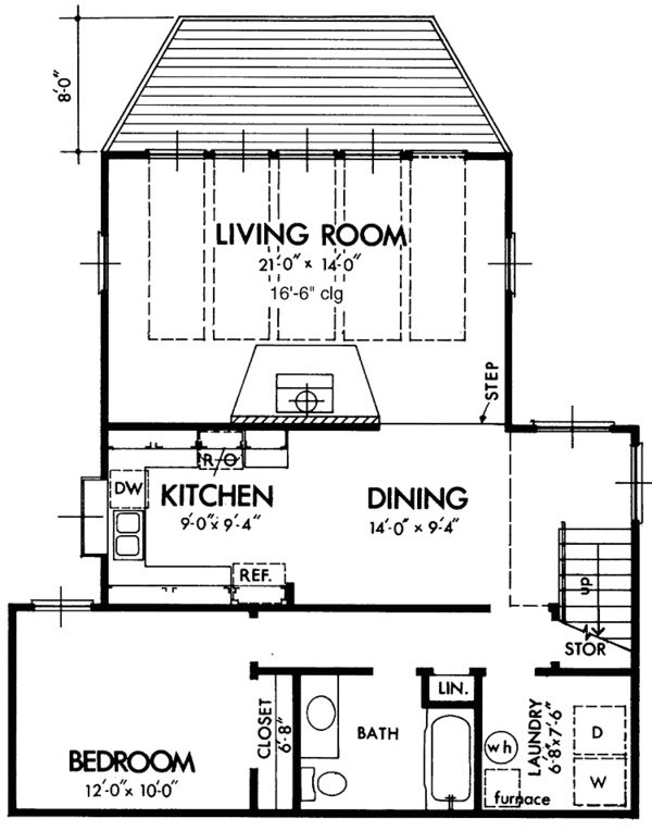 House Plan Design - Contemporary Floor Plan - Main Floor Plan #320-1189