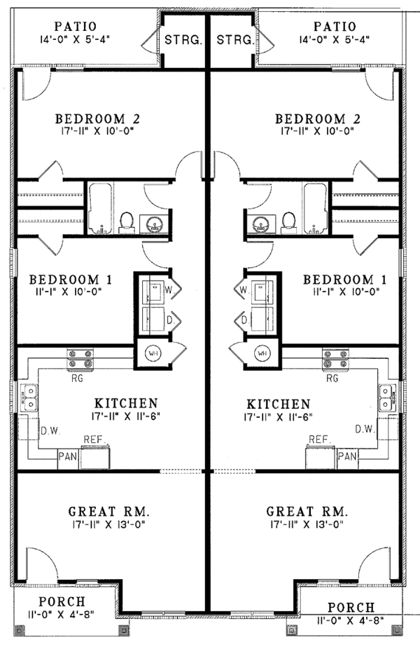 House Plan Design - Ranch Floor Plan - Main Floor Plan #17-2980