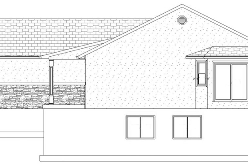 Dream House Plan - Exterior - Other Elevation for Ranch House Plan #1060-16 - 5 bed, 3.5 bath