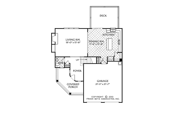 Floor Plan - Main Floor for Country House Plan #927-947 - 4 bed, 2.5 bath