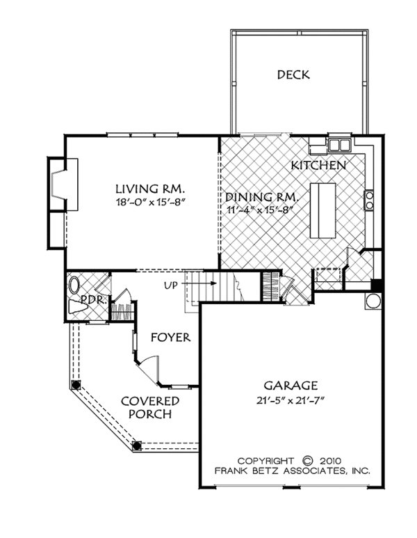 Country Floor Plan - Main Floor Plan #927-947