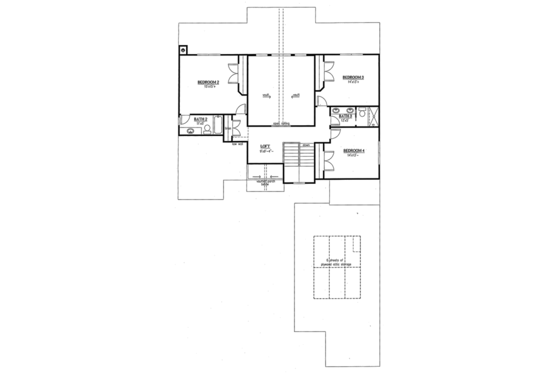Floor Plan - Upper Floor for Country House Plan #437-80 - 4 bed, 3.5 bath