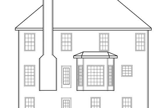 Exterior - Rear Elevation for Traditional House Plan #927-193 - 3 bed, 2.5 bath