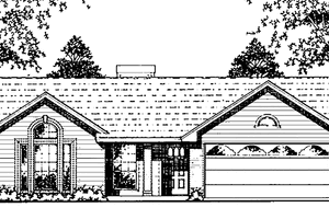 Home Plan - Country Exterior - Front Elevation Plan #42-600
