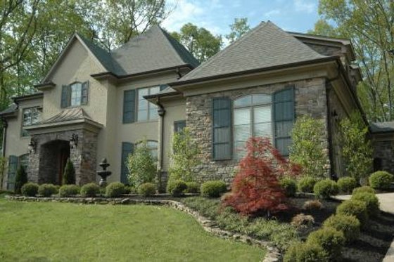 Exterior - Front Elevation for European House Plan #424-31 - 4 bed, 4.5 bath