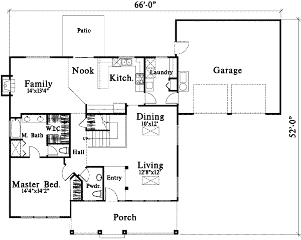 Traditional Floor Plan - Main Floor Plan #78-209