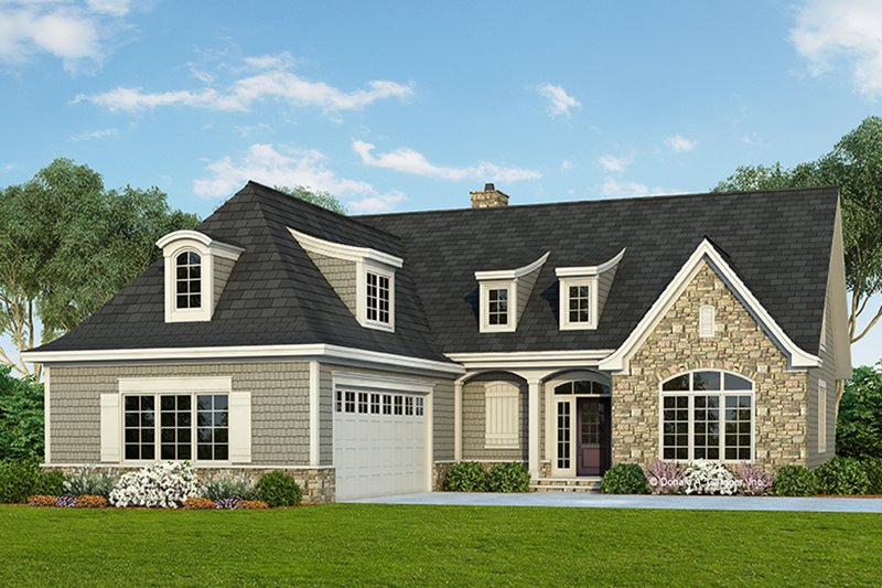 Architectural House Design - Exterior - Front Elevation 3 for Cottage House Plan #929-960 - 3 bed, 3.5 bath