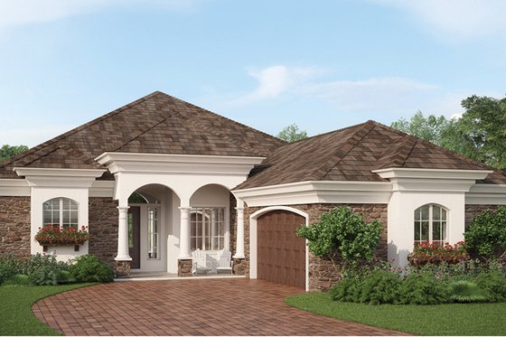 Exterior - Front Elevation 4 for Country House Plan #938-14 - 3 bed, 2.5 bath
