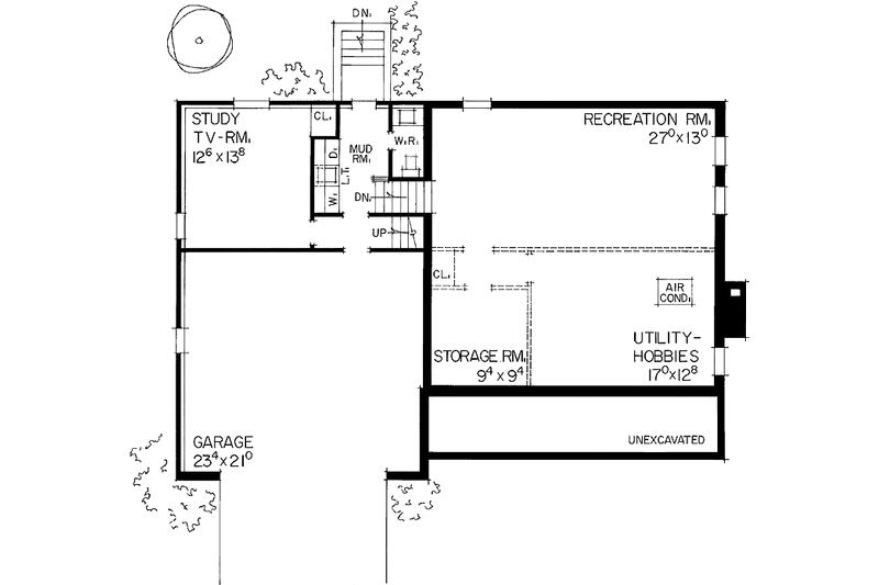 Home Plan - Floor Plan - Upper Floor for Contemporary House Plan #72-563 - 3 bed, 0 bath