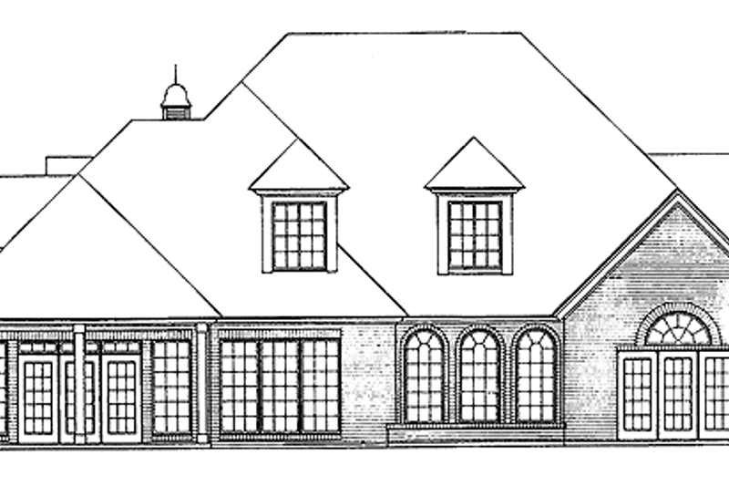 Home Plan - Exterior - Rear Elevation for Country House Plan #310-1055 - 4 bed, 3.5 bath