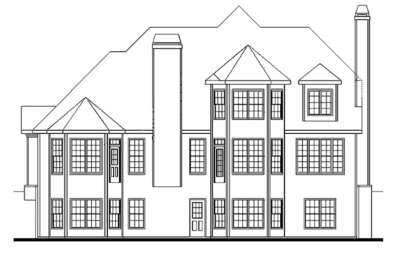 House Blueprint - Exterior - Rear Elevation for Country House Plan #927-883 - 4 bed, 3 bath