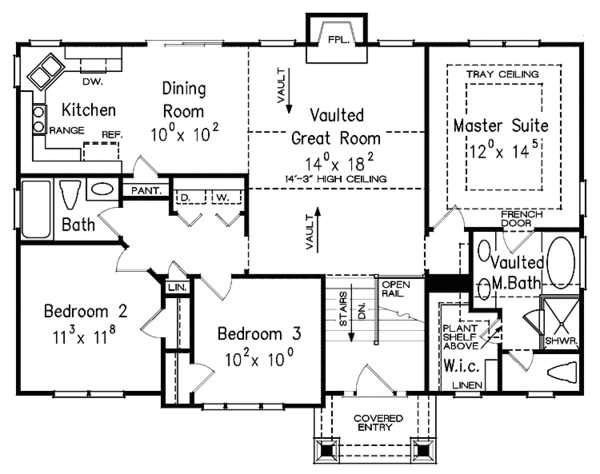 House Plan Design - Craftsman Floor Plan - Main Floor Plan #927-266