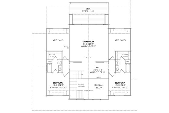 Floor Plan - Upper Floor for Farmhouse House Plan #1096-7 - 4 bed, 4.5 bath