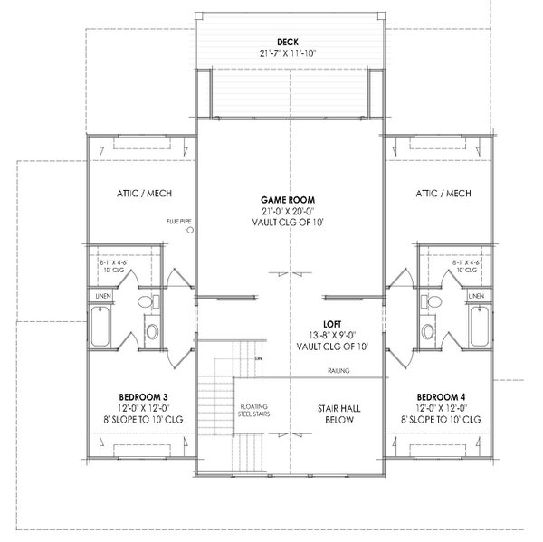 Farmhouse Floor Plan - Upper Floor Plan #1096-7