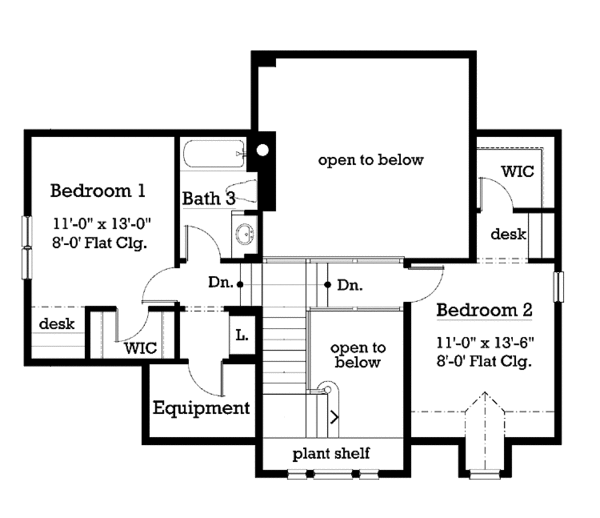 Victorian Floor Plan - Upper Floor Plan #930-180