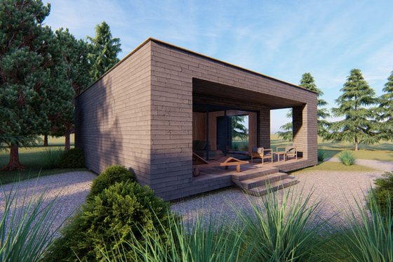 Exterior - Other Elevation for Modern House Plan #549-35 - 2 bed, 1 bath