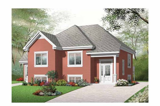 Exterior - Front Elevation 3 for Traditional House Plan #23-2439 - 4 bed, 2 bath