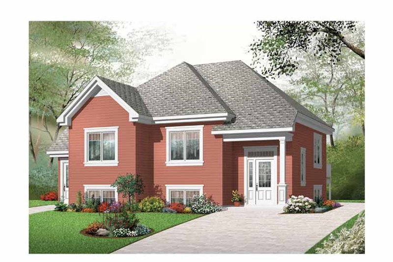 Dream House Plan - Exterior - Front Elevation 3 for Traditional House Plan #23-2439 - 4 bed, 2 bath