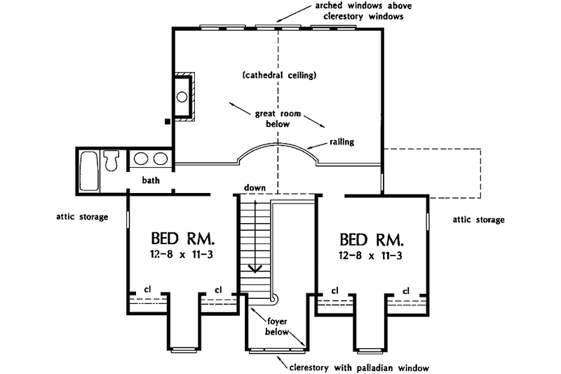Home Plan - Floor Plan - Upper Floor for Country House Plan #929-165 - 4 bed, 3.5 bath