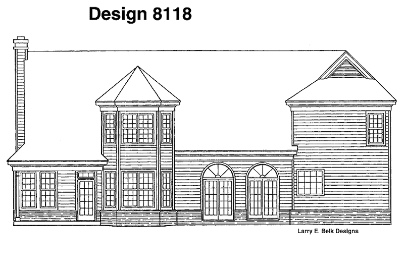 Home Plan - Exterior - Rear Elevation for Country House Plan #952-110 - 4 bed, 2.5 bath
