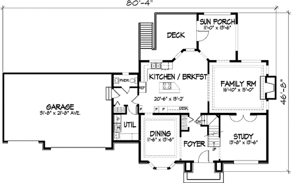 Home Plan - European Floor Plan - Main Floor Plan #320-1440