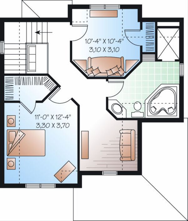 Farmhouse Floor Plan - Upper Floor Plan #23-820
