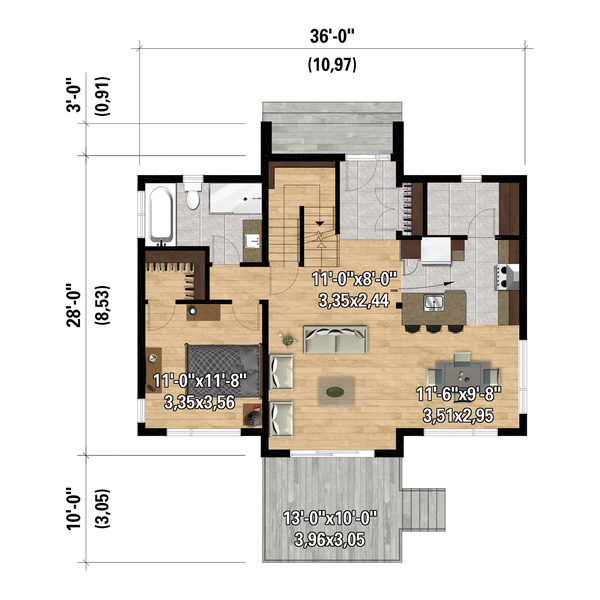 Home Plan - Cottage Floor Plan - Main Floor Plan #25-4921