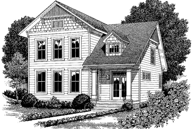 Architectural House Design - Colonial Exterior - Front Elevation Plan #453-339