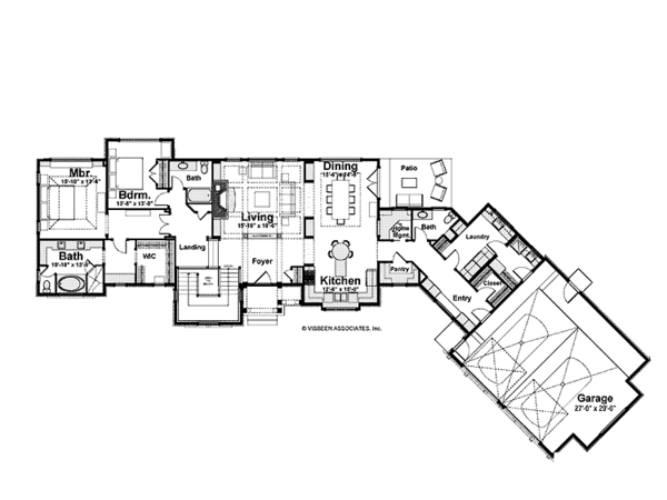 Home Plan - Craftsman Floor Plan - Main Floor Plan #928-227