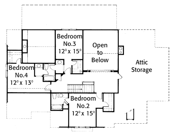 Dream House Plan - Country Floor Plan - Upper Floor Plan #429-335