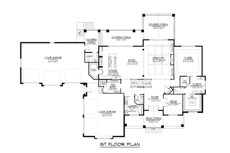 House Design - Floor Plan - Main Floor for Craftsman House Plan #1064-273 - 5 bed, 5 bath