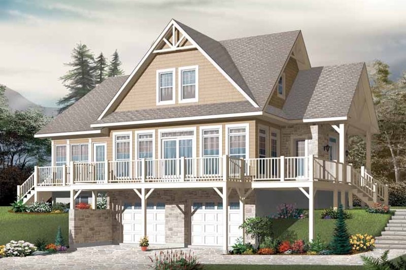 House Plan Design - Exterior - Front Elevation 3 for European House Plan #23-2484 - 3 bed, 2.5 bath