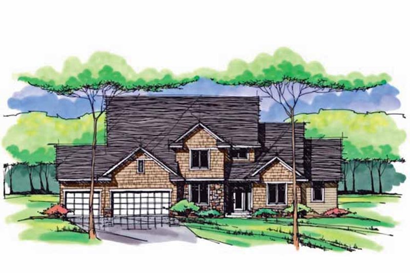 Dream House Plan - Colonial Exterior - Front Elevation Plan #51-1042